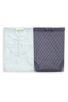 Lot de deux slips brodés