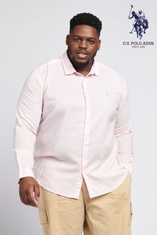 U.S. Polo Assn. Linen Blend Relaxed Long Sleeve Shirt (607551) | $103
