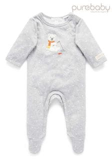 Grau - Purebaby Baby Schlafanzug mit Pünktchen (607626) | 19 €