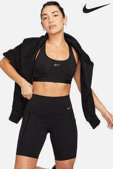 Nike Black Universa Medium Support High Waisted 8 Cycling Shorts With Pockets (607872) | kr779