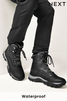 Black Waterproof Tall Snow Boots (608558) | KRW101,500
