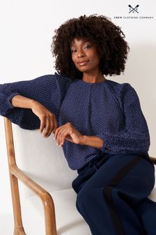 Crew Clothing Company Blue Spot Relaxed Blouse (608641) | €37.50