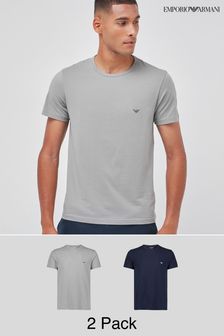 Marineblau/grau - Emporio Armani Bodywear T-Shirts im 2er-Pack (608722) | 94 €