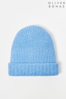 Oliver Bonas Blue Rib Knitted Beanie Hat (608767) | €28