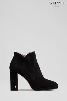 LK Bennett Sierra Suede Platform Black Ankle Boots (608812) | €244