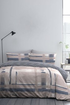 Know Blue Stamford Reversible Check Duvet Cover And Pillowcase Set (608959) | ₪ 93 - ₪ 186