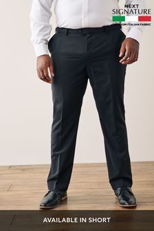 Black Regular Fit Signature Tollegno Wool Suit: Trousers (609563) | 341 QAR