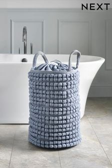 Slate Blue Bobble Bag Laundry Basket (609817) | kr424