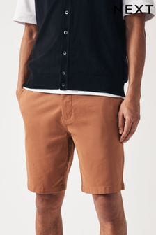 Terracotta Slim Stretch Chinos Shorts (610107) | OMR8