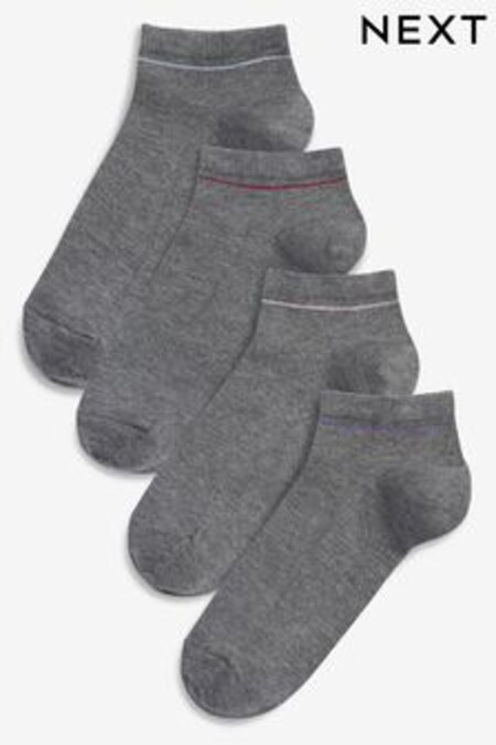 Grey Modal Ankle Socks 4 Pack (610251) | TRY 129