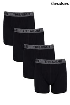 Threadbare Black A-Front Trunks 4 Packs (610396) | $34
