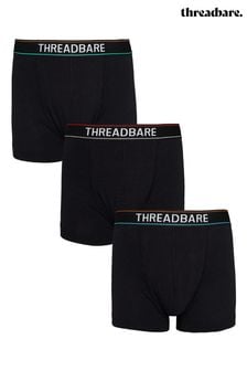 Threadbare Black Hipster Boxers 3 Packs (610608) | AED100