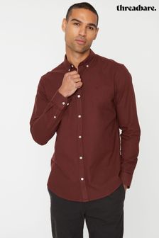 Красный - Threadbare Оксфордская хлопковая рубашка с длинными рукавами (610999) | €33