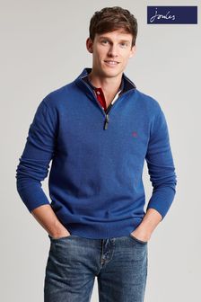 Joules Blue Hillside 1/4 Zip Funnel Neck Jumper (611044) | €77