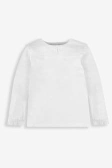 乳白色 - Jojo Maman Bébé 刺繡領漂亮上衣 (611148) | NT$700