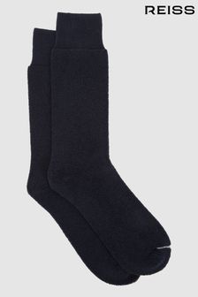 Reiss Navy Alers Cotton Blend Terry Towelling Socks (611205) | 88 QAR