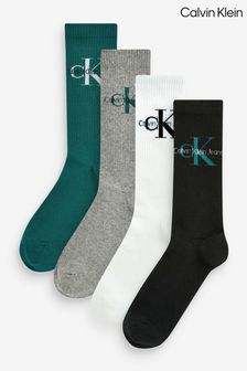 Verde - Caja de regalo de calcetines Calvin Klein para hombre 4 Pack (611287) | 42 €