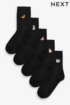 Cat Motif Ankle Socks Five Pack (611310) | €15.50