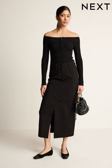 Black Ponte Column Skirt (611692) | €14