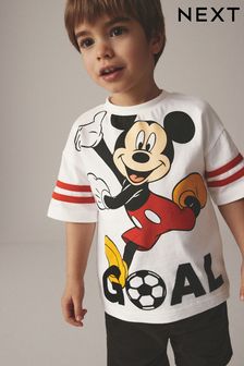 White Mickey Football Short Sleeve T-Shirt (6mths-8yrs) (611955) | €11 - €14