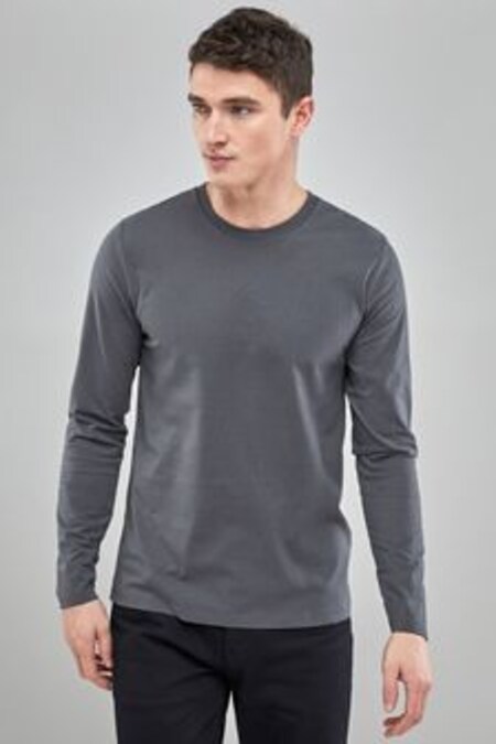Grigio antracite - Regular - T-shirt girocollo manica lunga (612283) | €11