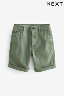 Khaki Green Washed Chinos Shorts (12mths-16yrs) (612291) | kr140 - kr250