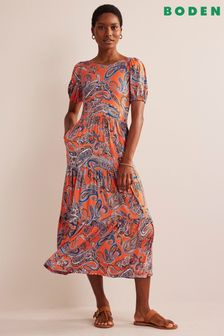 Robe longue Boden à dos ouvert et volants (612331) | €72