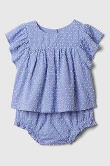 Gap Blue Ruffle Outfit Set (Newborn-24mths) (612347) | kr460