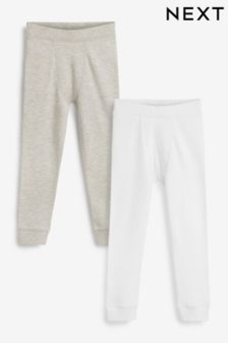 Gris/blanco - Pack de 2 leggings de tejido térmico (2-16 años) (612560) | 19 € - 27 €