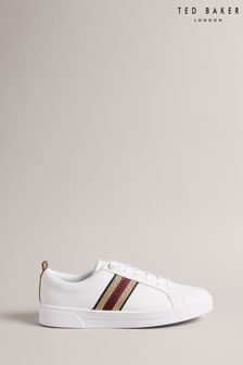 Ted Baker White Baily Webbing Cupsole Trainers