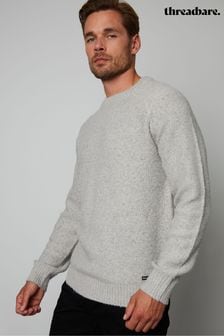 Threadbare Grey Crew Neck Raglan Sleeve Knitted Jumper (612871) | $45