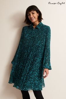 Phase Eight Green Ella Ditsy Pleated Mini Dress (613602) | $218