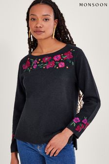 Monsoon pulover s cvetlično vezenino  (613635) | €48
