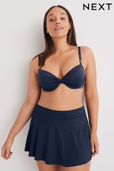 Navy Blue Swim Skirt Bikini Bottoms (613695) | TRY 633