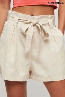 Superdry Desert Shorts mit Paperbag-Taille, Nude (613854) | 54 €