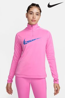 Rosa - Nike Swoosh Dri-fit Mid Layer mit halbem Reißverschluss (613911) | 24 €