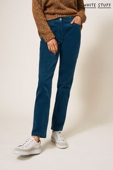 Lichtblauw - White Stuff corduroy Brooke jeans met rechte pasvorm (613927) | €87