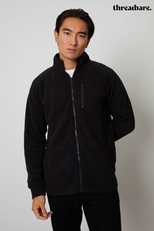 Schwarz - Threadbare Mikrofleece-Jacke mit Reißverschluss (613978) | 37 €