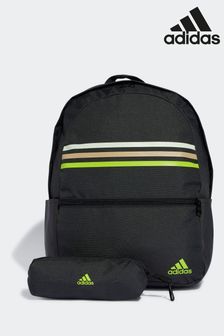 Чорний - Adidas Класичний горизонтальний рюкзак на 3 смужки (614003) | 1 430 ₴