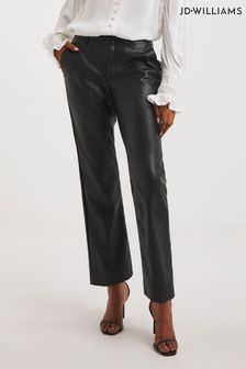 Pantalones negros de pernera recta de poliuretano de JD Williams (614286) | 50 €