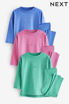Blau/Grün/Rosa - Pyjamas im 3-Pack (9 Monate bis 12 Jahre) (614541) | 36 € - 50 €