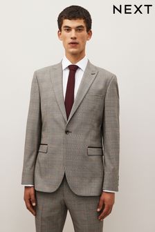 Taupe Slim Check Suit: Jacket (615209) | €37