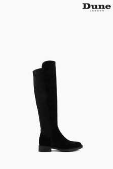 Dune London Black Text Under The Knee 50/50 Boots (615354) | €275