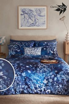Clarissa Hulse Blue Cyanotype Duvet Cover and Pillowcase Set