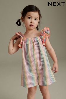 Multi 100% Cotton Rainbow Playsuit (3mths-7yrs) (615717) | $24 - $27