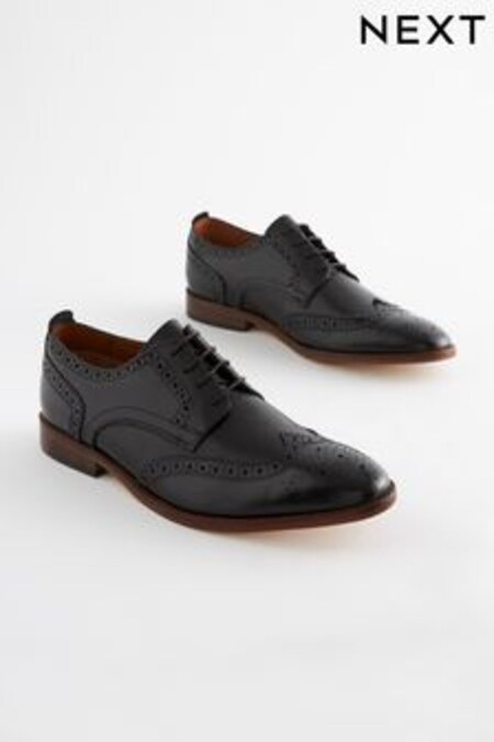 Negro - Corte estándar - Zapatos Oxford de cuero con suela en contraste (615852) | 65 €