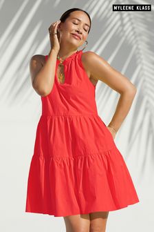 أحمر - فستان صيفي Mini Poplin من Myleene Klass (616116) | 223 ر.س