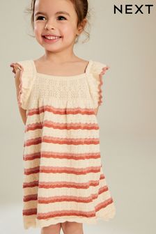 Ecru Marl Crochet Dress (3mths-7yrs) (616146) | €22 - €28