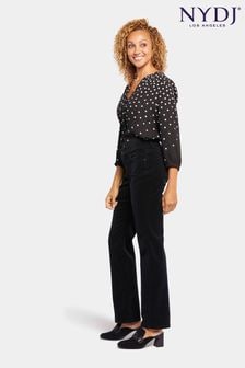 Черные вельветовые брюки прямого кроя NYDJ Marilyn (616157) | €88