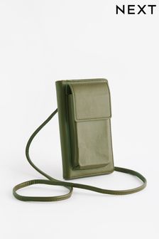 Khaki Green Phone Holder Cross-Body Bag (616282) | AED88